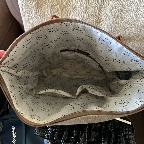 Myra Canvas & Leather Tote Crossbody Bag - Picture 5 of 8